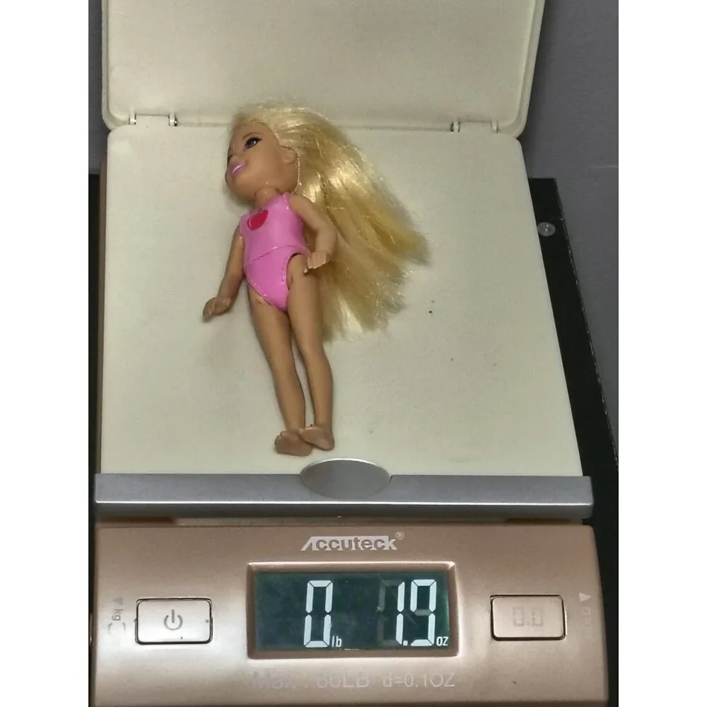 2016 Baby Chelsea Barbie Mattel Doll Pink Apple Shirt Suit Outfit
